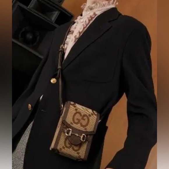 Gucci Handbags - Gucci Horsebit 1955 Jumbo GG mini bag in Perfect Condition